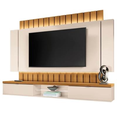 Painel Para Tv Suspenso 70 Pol. Illuna H01 Off White-cinamomo - Mpozenato