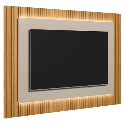 Painel Para Tv Suspenso 70 Pol 220cm Real L06 Tauari-off White Fosco - Mpozenato