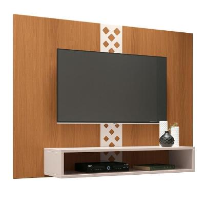 Painel Para Tv Suspenso 47 Pol. Com Nicho Format H01 Off White-cinamomo - Mpozenato