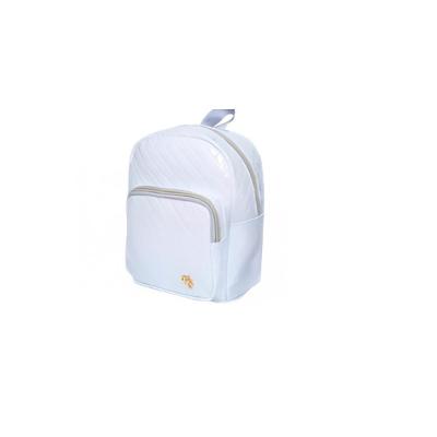 Mochila Costas Feminina Brilhosa Glitter Passeio branco