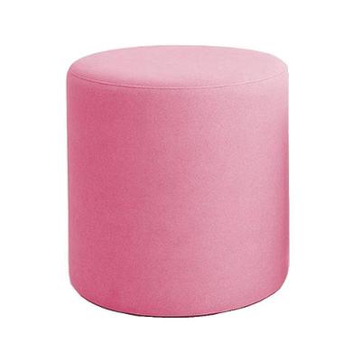 Puff Beca Cilindro Suede Live - 7 Decor Rosa