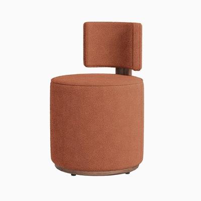 Puff Margo Decorativo Orgânico Boucle - 7 Decor Terracota