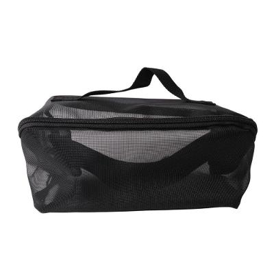 Necessaire De Tela Com Divisória Leve E Organizada Miss Frandy Preta