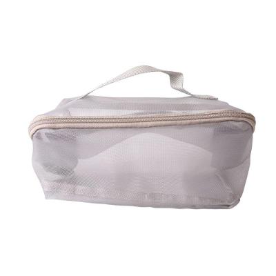 Necessaire De Tela Com Divisória Leve E Organizada Miss Frandy Cinza