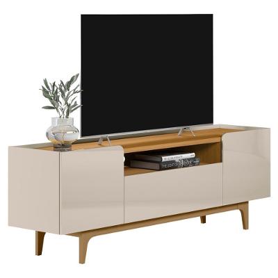 Rack Para Sala Bancada De Tv 75 Pol 180cm Safira L06 Tauari-off White - Mpozenato