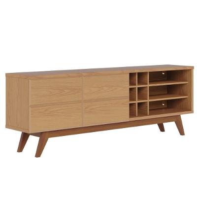 Rack Para Sala Bancada De Tv 70 Pol 180cm Noruega C05 Freijó - Mpozenato