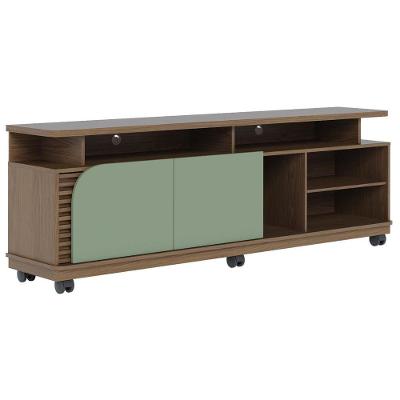 Rack Para Sala Bancada De Tv 75 Pol 180cm Madrid C05 Amêndoa-hortelã - Mpozenato