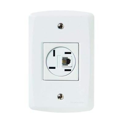 Tomada Tramontina Branca Telebrás + Rj11 2x4 C- Placa