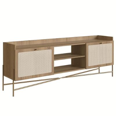 Rack Para Sala Bancada De Tv 65 Pol Pé Metal Arlo Hanover-dourado - Mpozenato