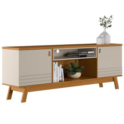 Rack Para Sala Tv Até 75 Pol. 180cm Color L06 Nature-off White - Mpozenato