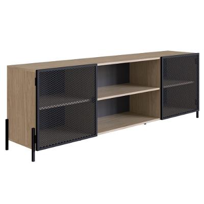 Rack Para Tv Até 70 Pol. 2 Portas Pés Metálicos York Hanover-preto - Artesano