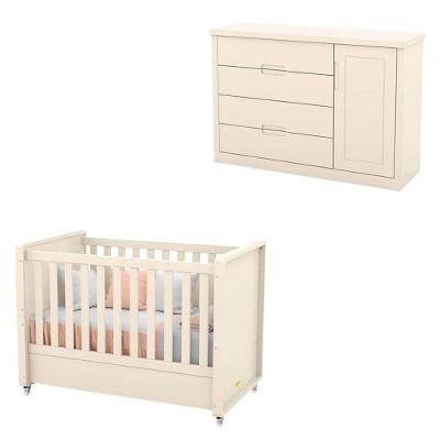 Berço Americano E Cômoda Infantil Tutto New Off White - Matic