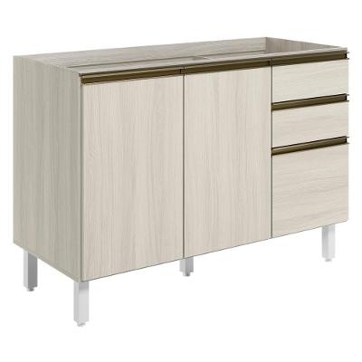 Balcao Para Pia 2p 3g 120cm Mdf Kali 16417 Bianco Toq Bianco Toq Nicioli Bianco Toq Bianco Toq