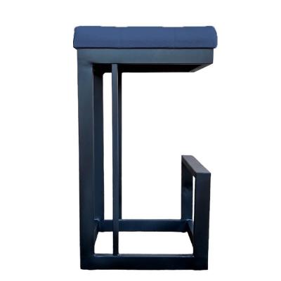 Banqueta Londres Base De Ferro Sued Azul Marinho D'classe Decor