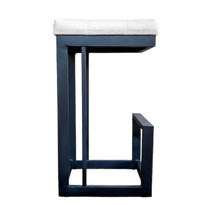 Banqueta Londres Base De Ferro Sued Bege D'classe Decor