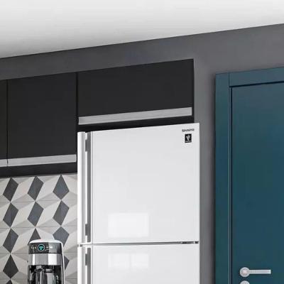Armário De Cozinha Aéreo Multiuso Geladeira Lavanderia 60 Cm Preto