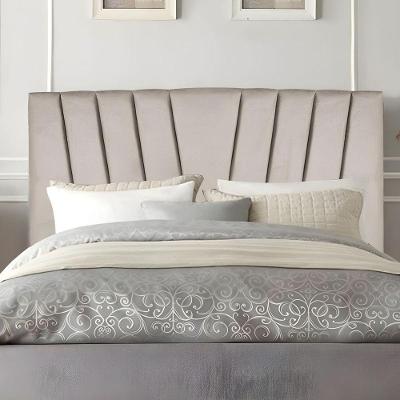 Cabeceira Casal Queen Size Cama Estofada 160 Cm Lile Linho Bege