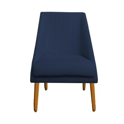 Cadeira Para Sala De Jantar Ana Pés Palito Veludo Azul Marinho D'classe Decor