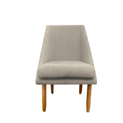 Cadeira Para Sala De Jantar Ana Pés Palito Suede Bege D'classe Decor