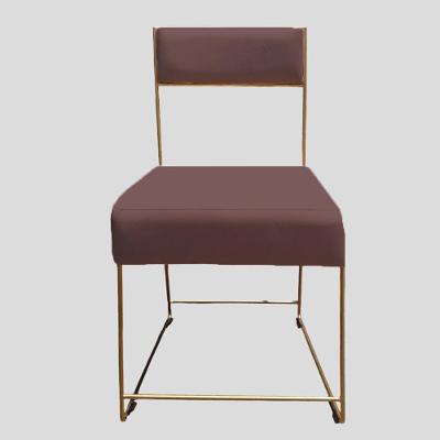Cadeira Atena Base De Ferro Maciço Dourada Veludo Rosê D'classe Decor