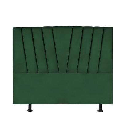 Cabeceira Estofada Cama Casal Queen Size 160 Cm Ariel Suede Verde
