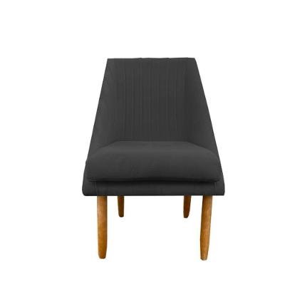 Cadeira Para Sala De Jantar Ana Pés Palito Suede Grafite D'classe Decor