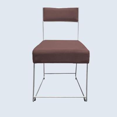 Cadeira Atena Base De Ferro Maciço Prata Veludo Rosê D'classe Decor