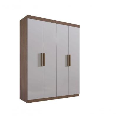 Guarda Roupa 4 Portas 3 Gavetas Com Pés Colibri Plus - D' Doro Castanho-off White