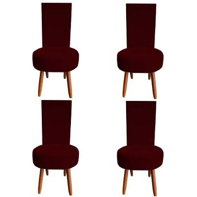 Kit 04 Cadeiras De Jantar Lisboa Sued Marsala D'classe Decor