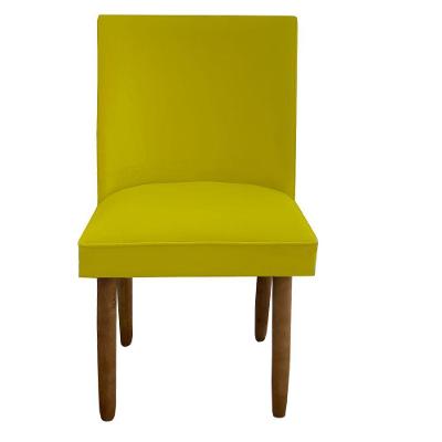 Cadeira Para Sala De Jantar Tóquio Pés Palito Suede Amarelo D'classe Decor