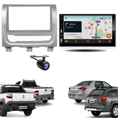 Central Multimídia 2 Din Carplay Android Auto Strada Working Moldura + Câmera