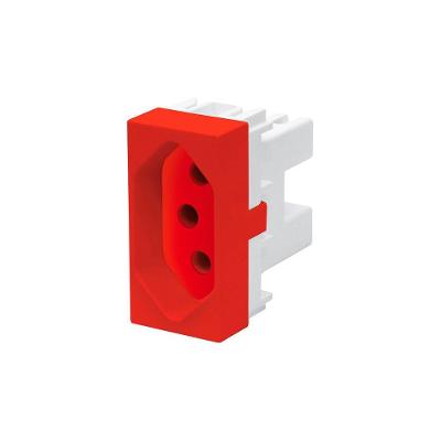 Módulo Tomada Para Uso Específico Fame Habitat 2p+t 10a Vermelho