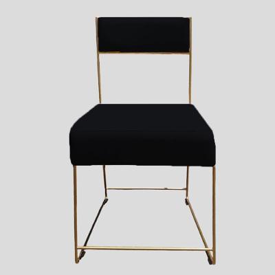 Cadeira Atena Base De Ferro Maciço Dourada Suede Preto D'classe Decor
