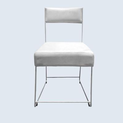 Cadeira Atena Base De Ferro Maciço Prata Veludo Bege D'classe Decor