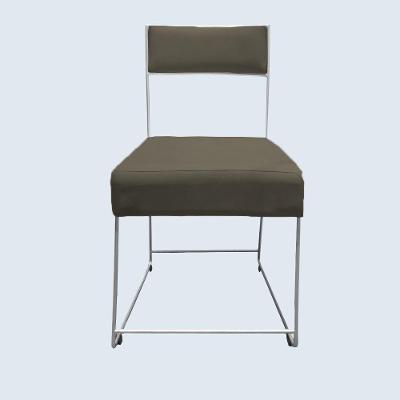 Cadeira Atena Base De Ferro Maciço Prata Suede Marrom Rato D'classe Decor