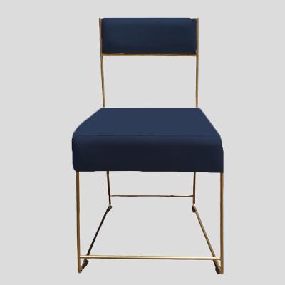 Cadeira Atena Base De Ferro Maciço Dourada Veludo Azul Marinho D'classe Decor