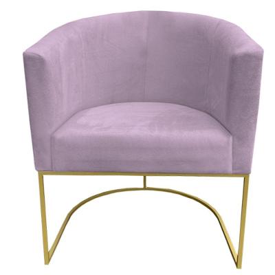 Poltrona Paola Base De Ferro Sued Rosa Bebê D'classe Decor