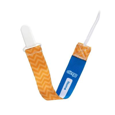 Prendedor De Chupeta Tigre Laranja/azul Clingo Personalizável