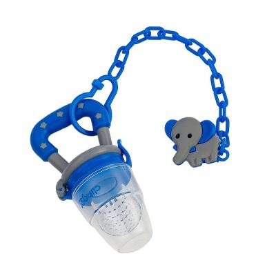 Porta Frutas Com Prendedor De Chupeta Clingo Azul - Introdução Alimentar