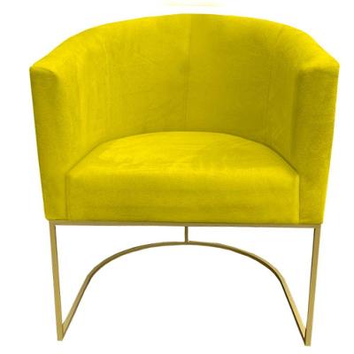 Poltrona Paola Base De Ferro Sued Amarelo D'classe Decor