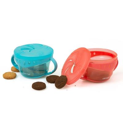 Porta Bolachas Snacks Smart Capacidade 300 Ml Alça Dupla Prático Cor Azul