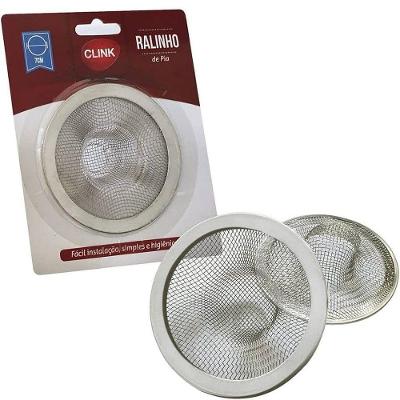 Ralinho De Pia 7,1 Cm Redondo Ralo Metal Prático Ck4215