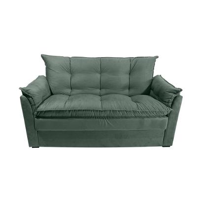 Sofá Small 3 Lugares Conforto 160cm Suede Cinza Herrero Decor Cinza