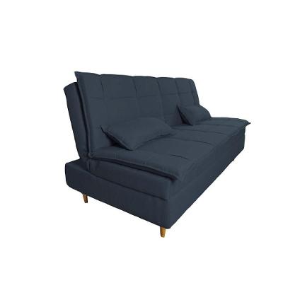 Sofá Cama 3 Lugares 197cm Soho Suede Azul Herrero Decor Azul