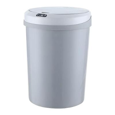 Lixeira Automática Com Sensor 12l - Praticidade e Higiene cinza