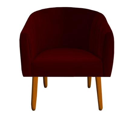 Poltrona Julia Decoração Salão Cadeira Escritório Recepção Estar Amamentação Suede Marsala D'classe Decor