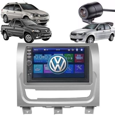 Central Multimídia 2 Din Mp5 Siena El 2013-17 Câmera Moldura Prata