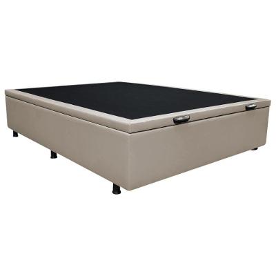 Base Box Baú Para Cama Casal 138x188cm Liz S05 Sintético Bege - Mpozenato