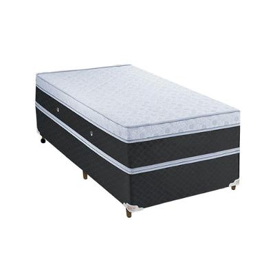 Base Box E Colchao Solteiro Pacific Firme Molas Ensacadas 1,88 X 0,88 X 0,74 Branco - Cinza