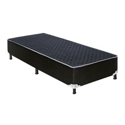 Base Cama Box Solteiro 1,88 X 0,78 X 0,42 Suede Preto